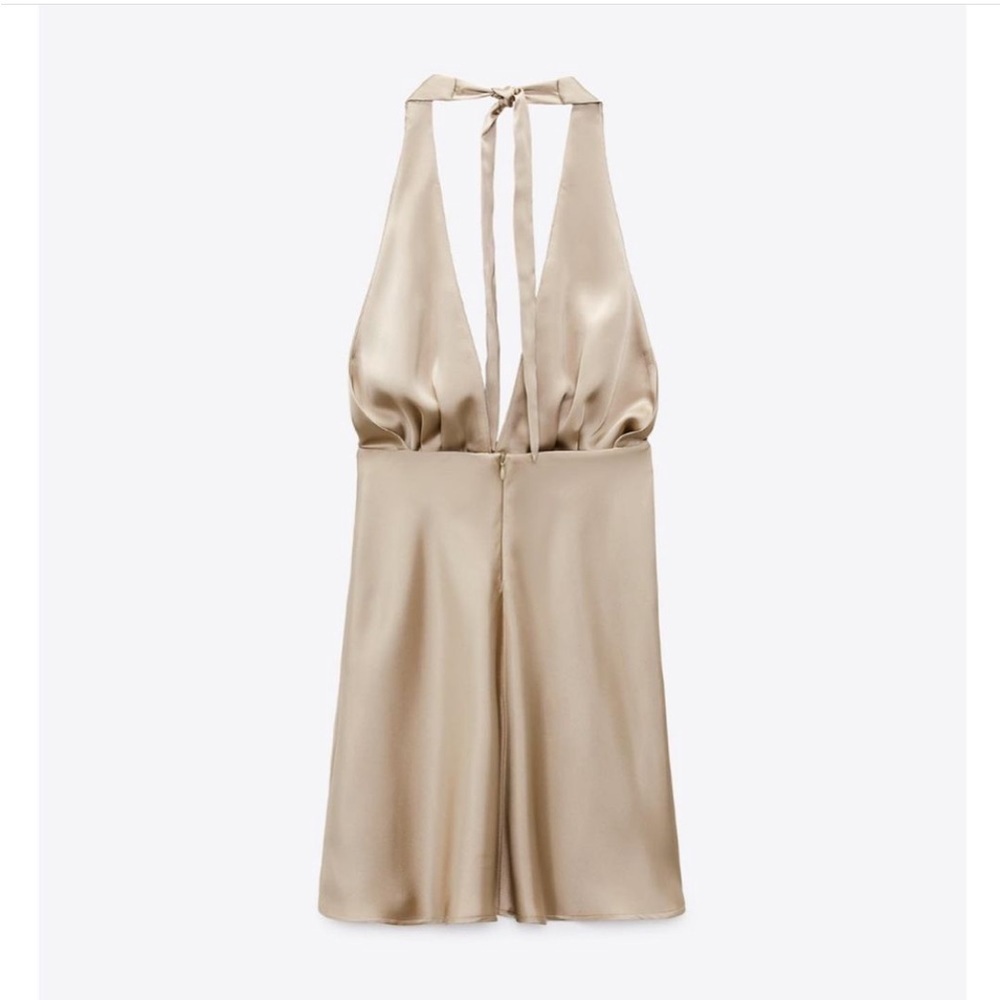 Zara NWT satin effect mini dress - Picture 8 of 11